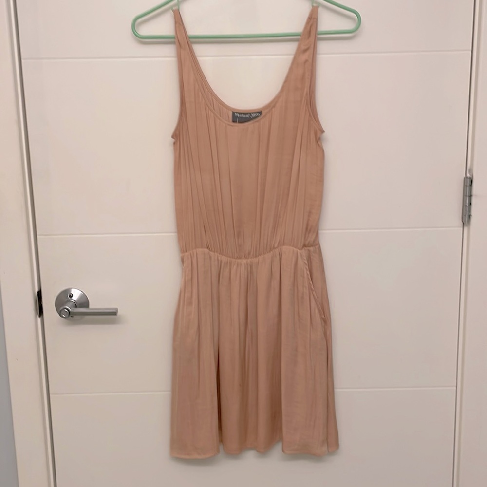 Nude Flowy Summer Dress w/ Pockets